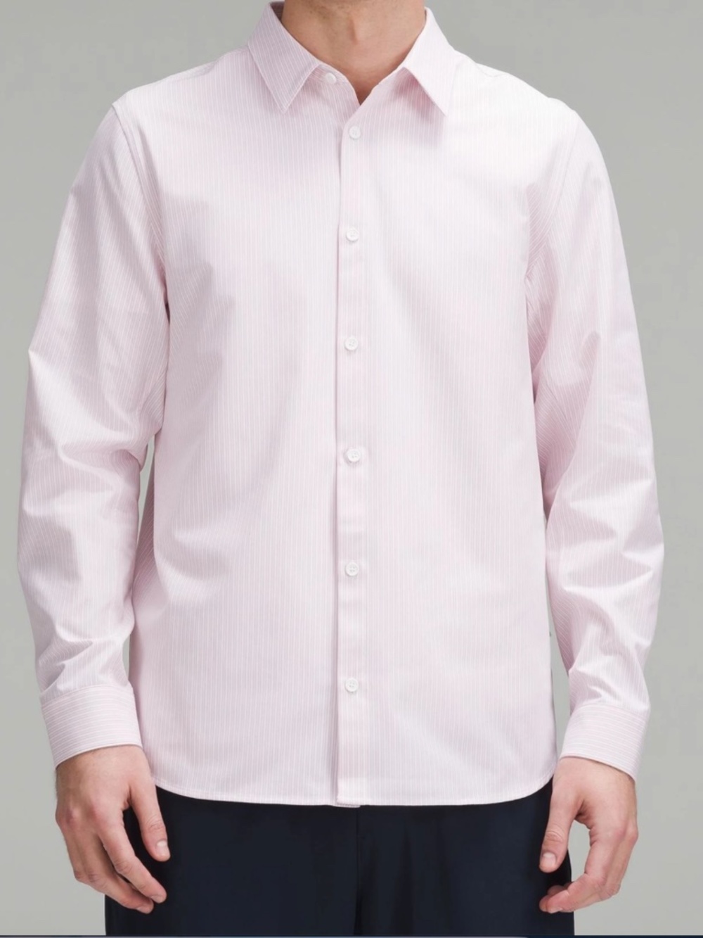 Lululemon athletica  Venture Classic-Fit Pinstripe Button-Down Shirt Sz. XL NWT